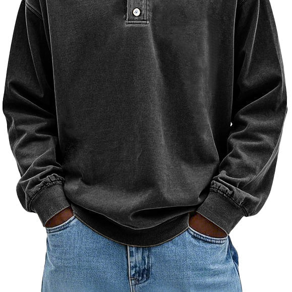 Men > Shirts : Men's Polished Smart-Casual Polo Look in Black van Paper Favor