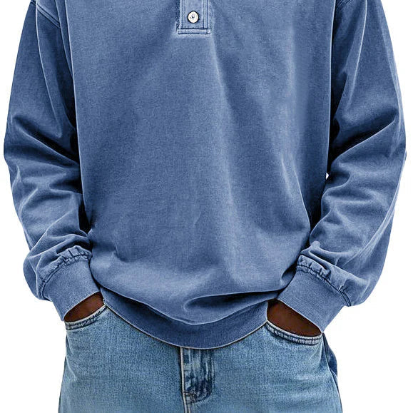 Men > Shirts : Men's Polished Smart-Casual Polo Look in Blue van Paper Favor