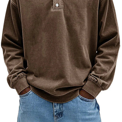 Men > Shirts : Men's Polished Smart-Casual Polo Look in Brown van Paper Favor