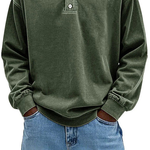 Men > Shirts : Men's Polished Smart-Casual Polo Look in Dark Green van Paper Favor
