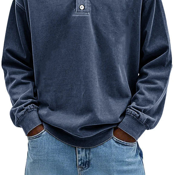 Men > Shirts : Men's Polished Smart-Casual Polo Look in Navy van Paper Favor
