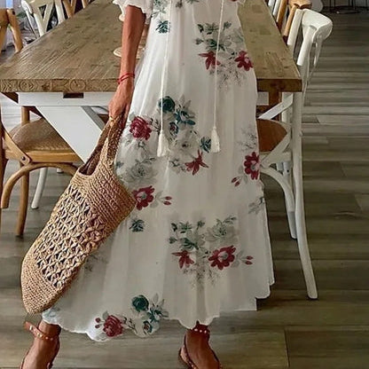 Dress : ARIA | Boho Tummy Coverage Dress in White 2 van Paper Favor