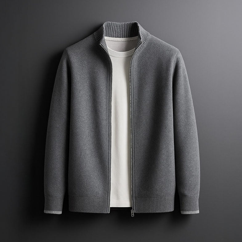 Derrick Elegant Wool Zip-Up Jacket