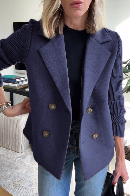 : TASHA CASUAL BLAZER COAT in Blue van Paper Favor