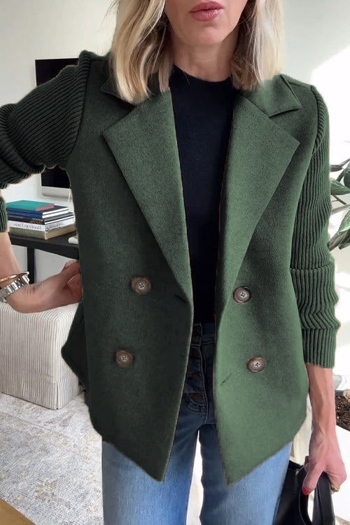 : TASHA CASUAL BLAZER COAT in Green van Paper Favor