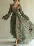 Women's Trendy chiffon printed dress for an elegant look