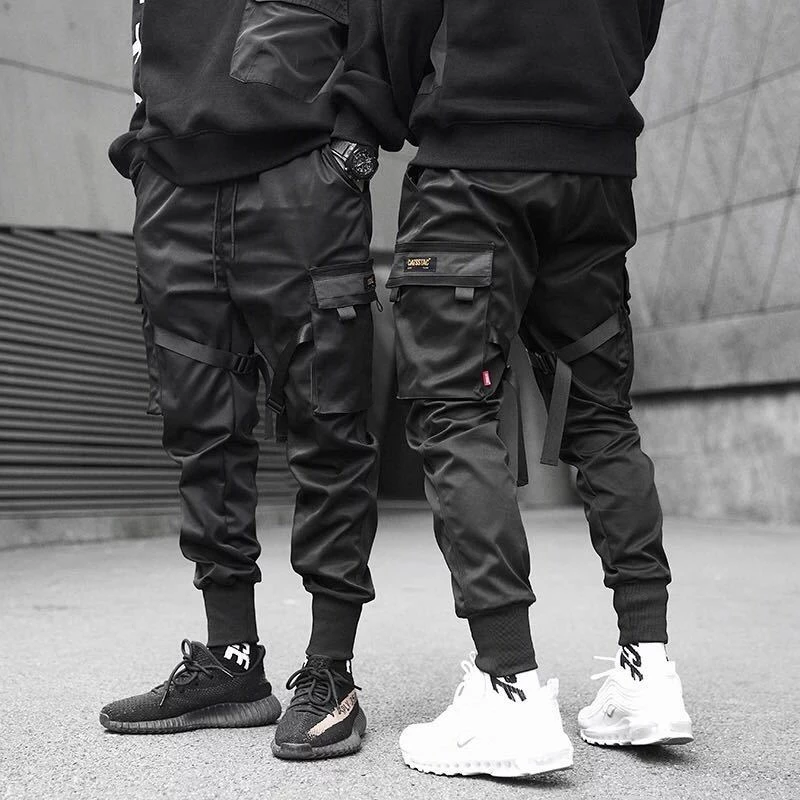 Dark Cargo Joggers - Durable, Comfortable Utility Pants with Handy Pockets