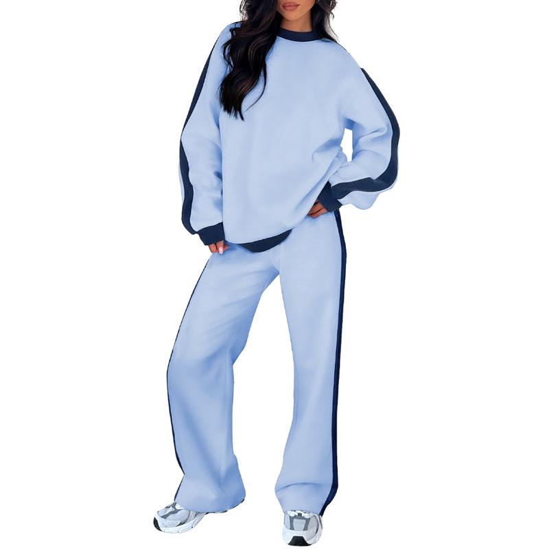 SANDI Cozy 2-Piece Lounge Set: Soft Sweatshirt & Straight-Leg Pants