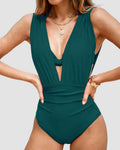 Women's Shaping Swimsuit with Deep V-Neck