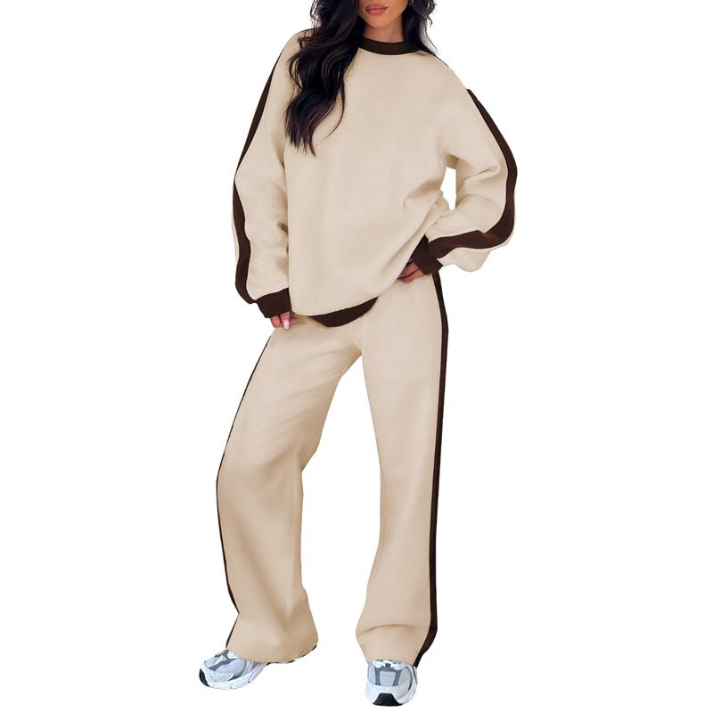 SANDI Cozy 2-Piece Lounge Set: Soft Sweatshirt & Straight-Leg Pants