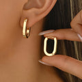 Sophisticated Geometric Hoop Earrings