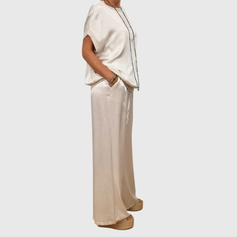Clothing > Sets : Kayla™ | Elegant Two-Piece Set in van Paper Favor
