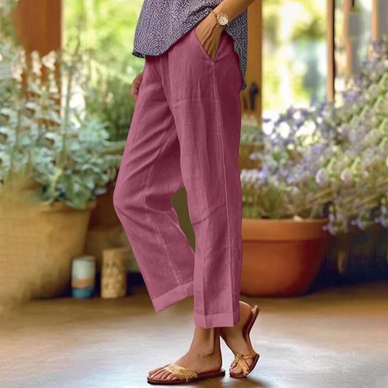 Sandara Coastal Breeze Trousers - Lightweight, Airy Comfort for Everyday Wear