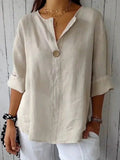 Women's Effortless Relaxed-Fit V-Neck Top