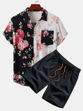 Men's Tone Floral Print Shirt & Matching Swim Shorts