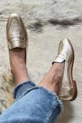 Women's SHINY LIGHT GOLD LOAFER
