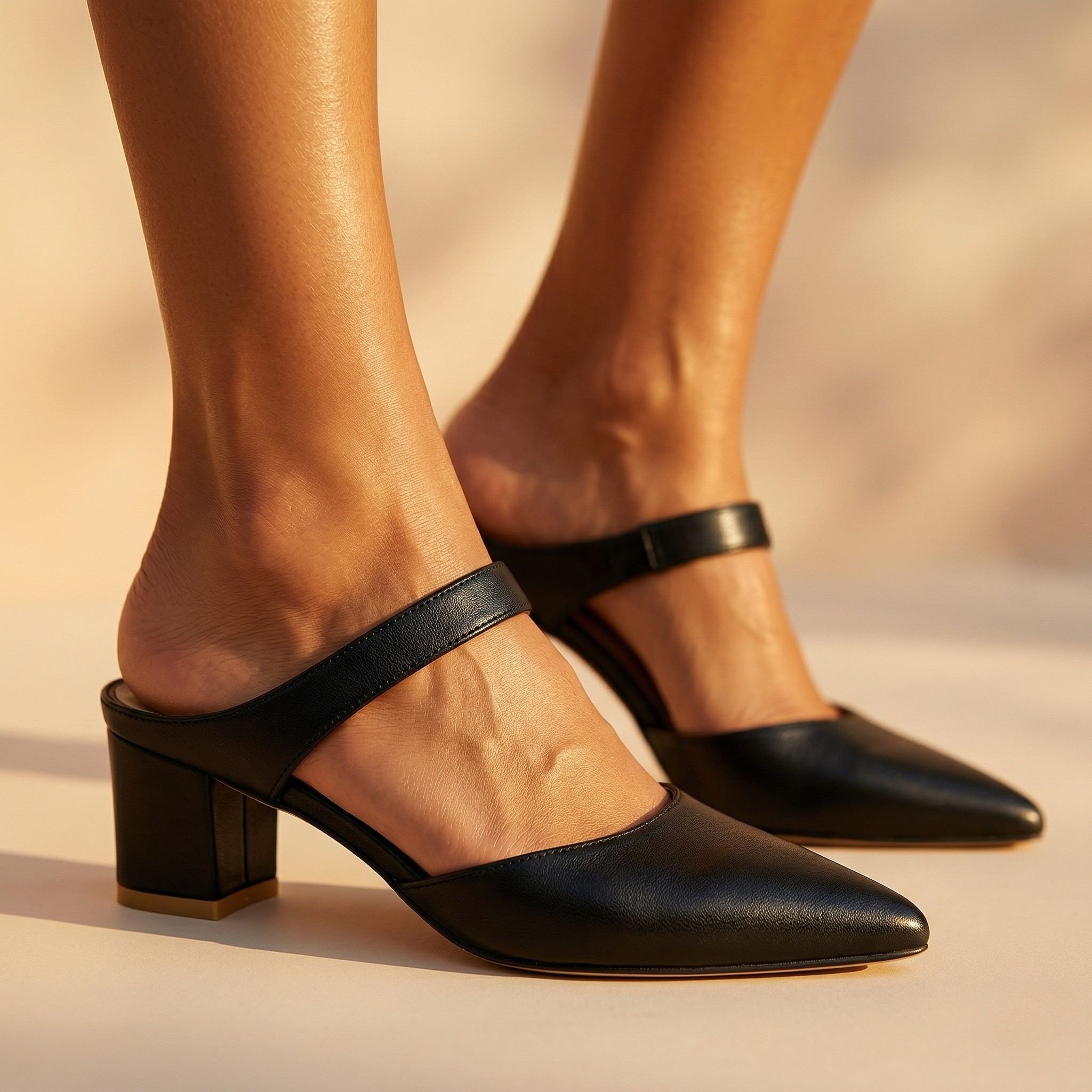 : Valora - Slingback Heels in Black van Paper Favor