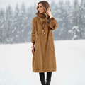 Women's Effortless Cozy Turtleneck Midi Dress