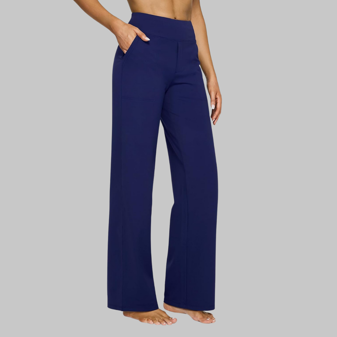 : Elara - Comfort Stretch Pants in Blue van Paper Favor