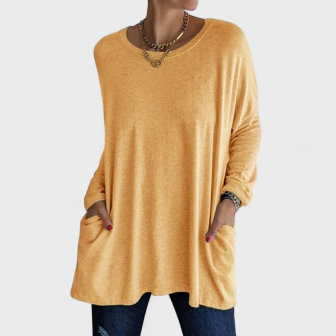 Moira | Effortless Relaxed-Fit Long-Sleeve Top
