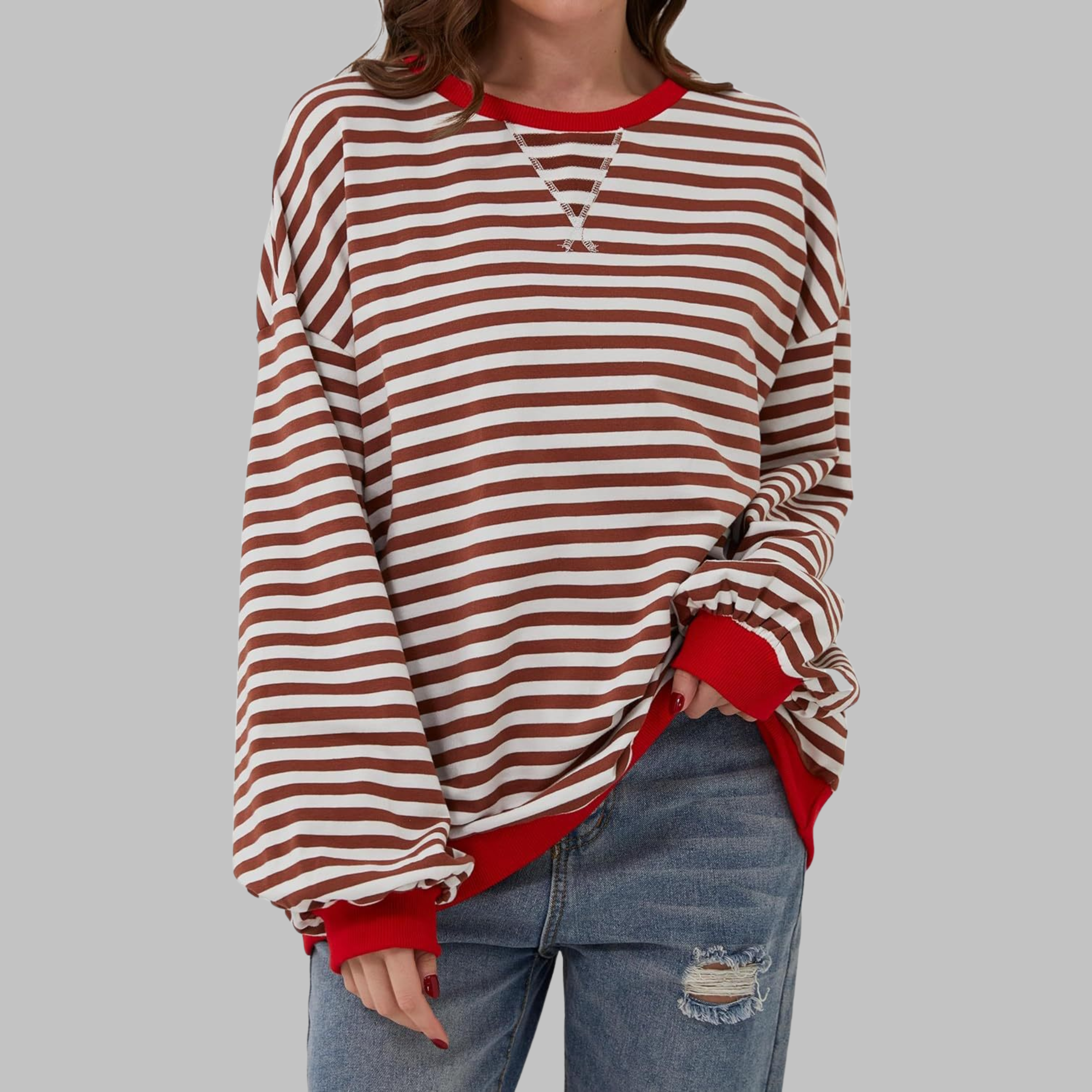 Malin | Cozy Striped Knit Sweater with a Relaxed Fit