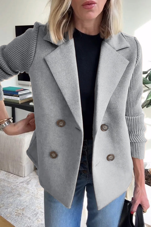 : TASHA CASUAL BLAZER COAT in Grey van Paper Favor
