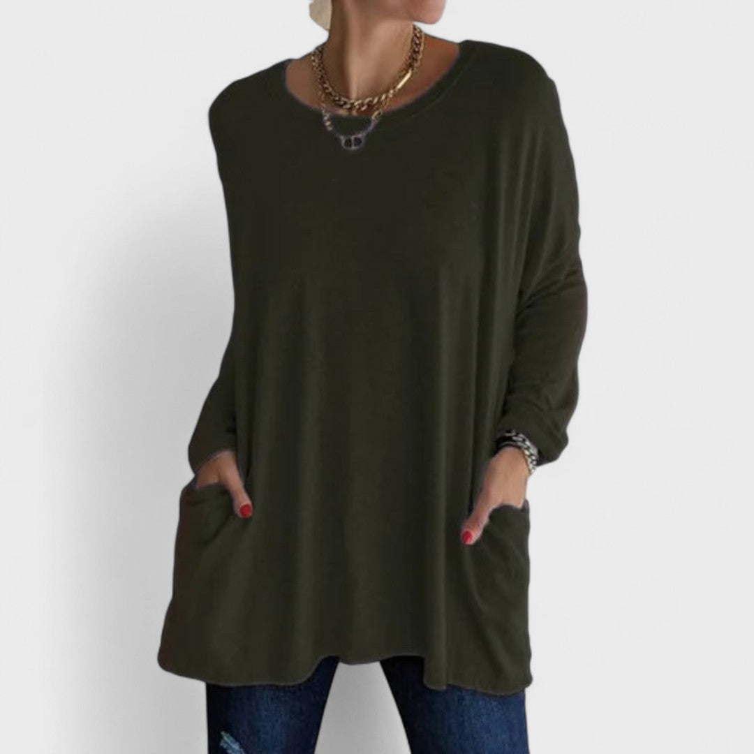 Moira | Effortless Relaxed-Fit Long-Sleeve Top