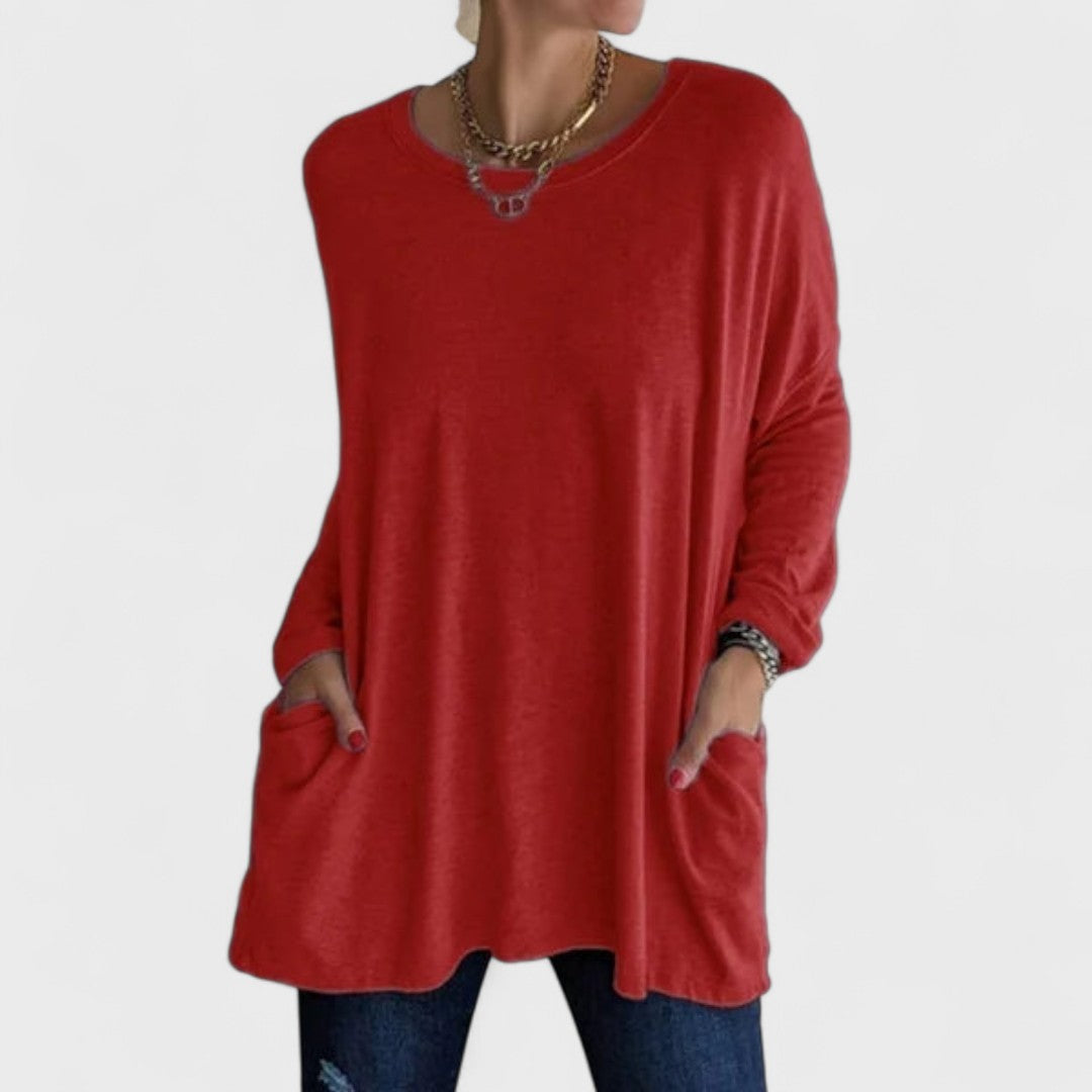Moira | Effortless Relaxed-Fit Long-Sleeve Top