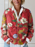 Chloe Vintage Floral Knit Cardigan Sweater