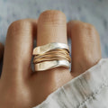 Silver and Golden Threads Ring
