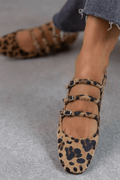 Women's LEOPARD BUCKLE FLATS