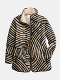 Women's Inaya Retro-Inspired Quilted Jacket with Hand-Drawn Circle