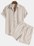 Men's Sleeve Button-Down Shirt & Coordinating Shorts