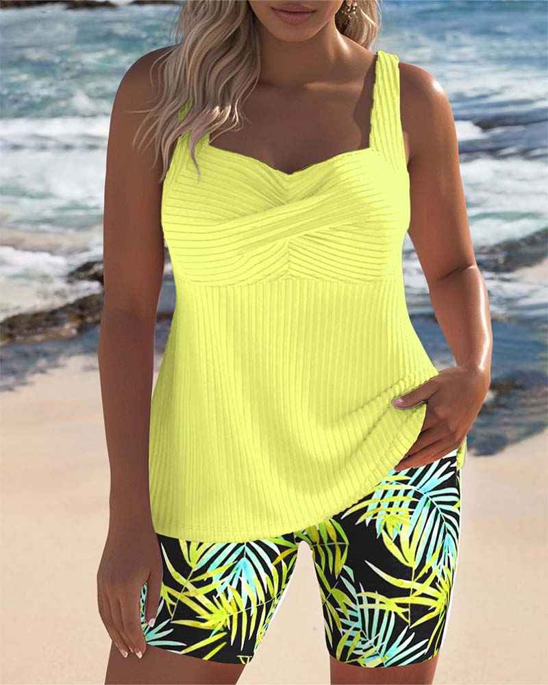 Muse® Farbenfrohes Tankini-Set – lebhaftes, auffälliges zweiteiliges Badeoutfit