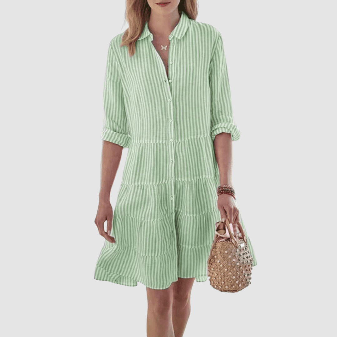 Women's Breezy Striped Dress - Effortless, Flowy Summer Style