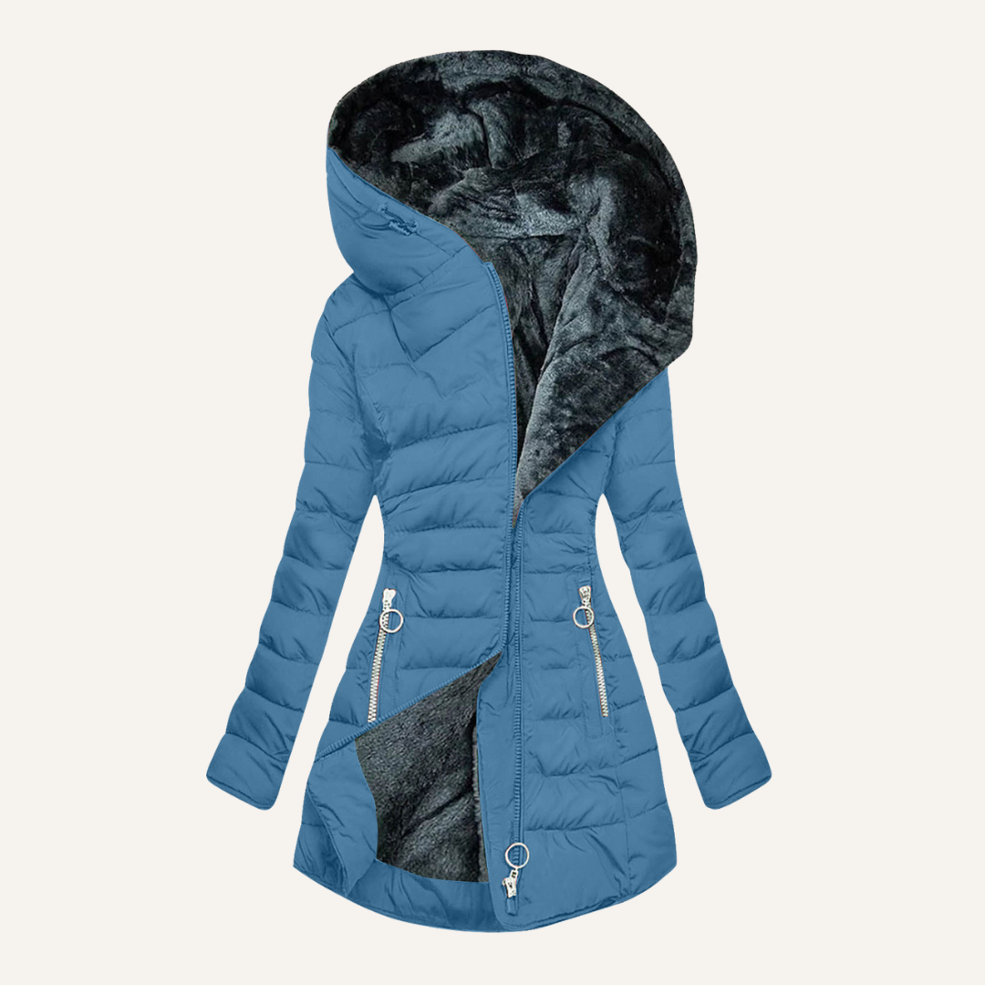 Gina Fur-Lined Down Jacket - Luxurious Warmth and Style