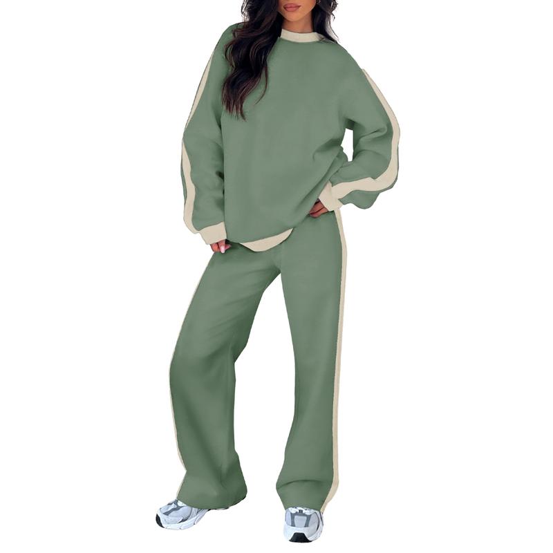 SANDI Cozy 2-Piece Lounge Set: Soft Sweatshirt & Straight-Leg Pants