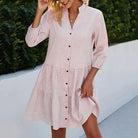 Dress : LILY | Shirt Dress in Pink van Paper Favor