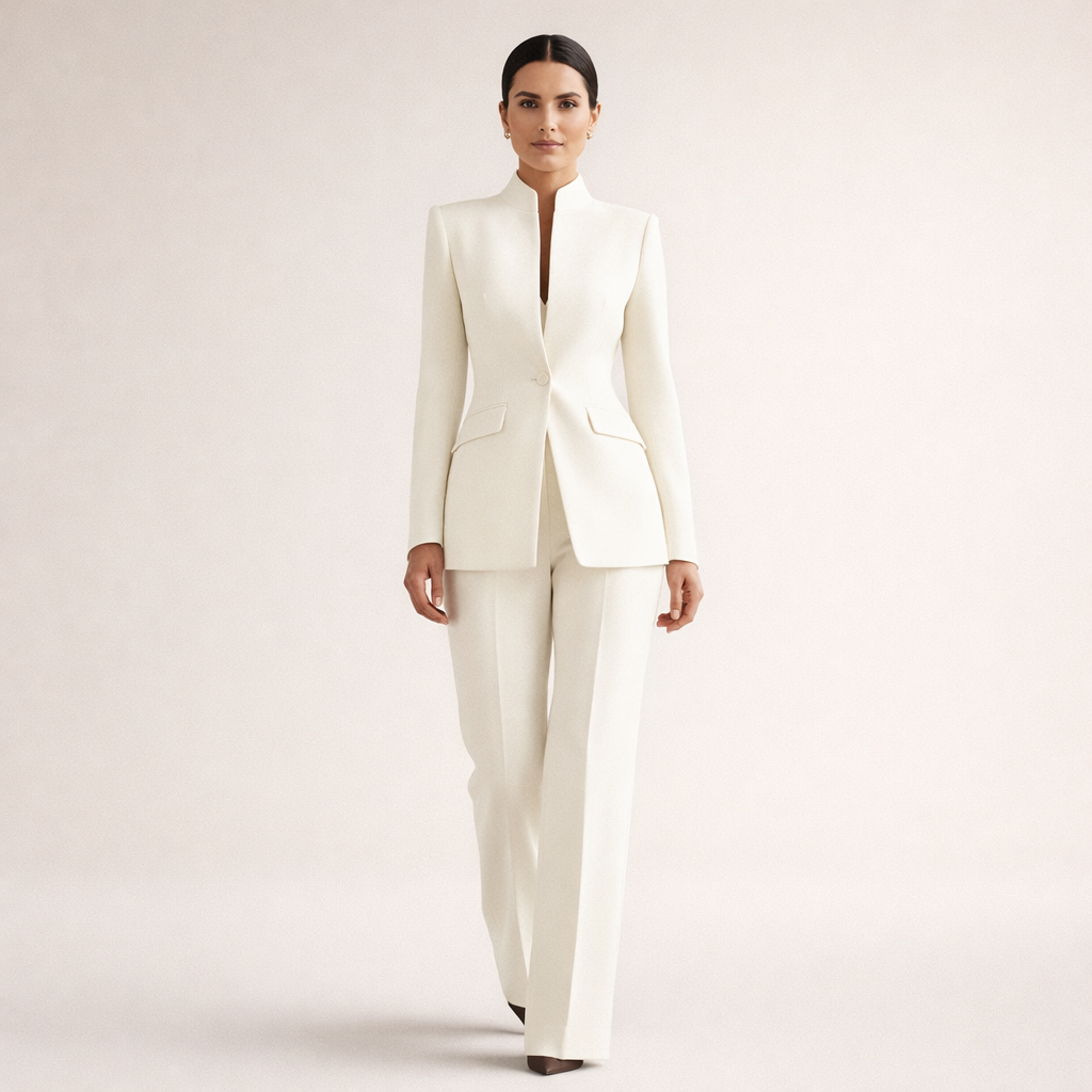 : Sophia | Elegant Suit in White van Paper Favor