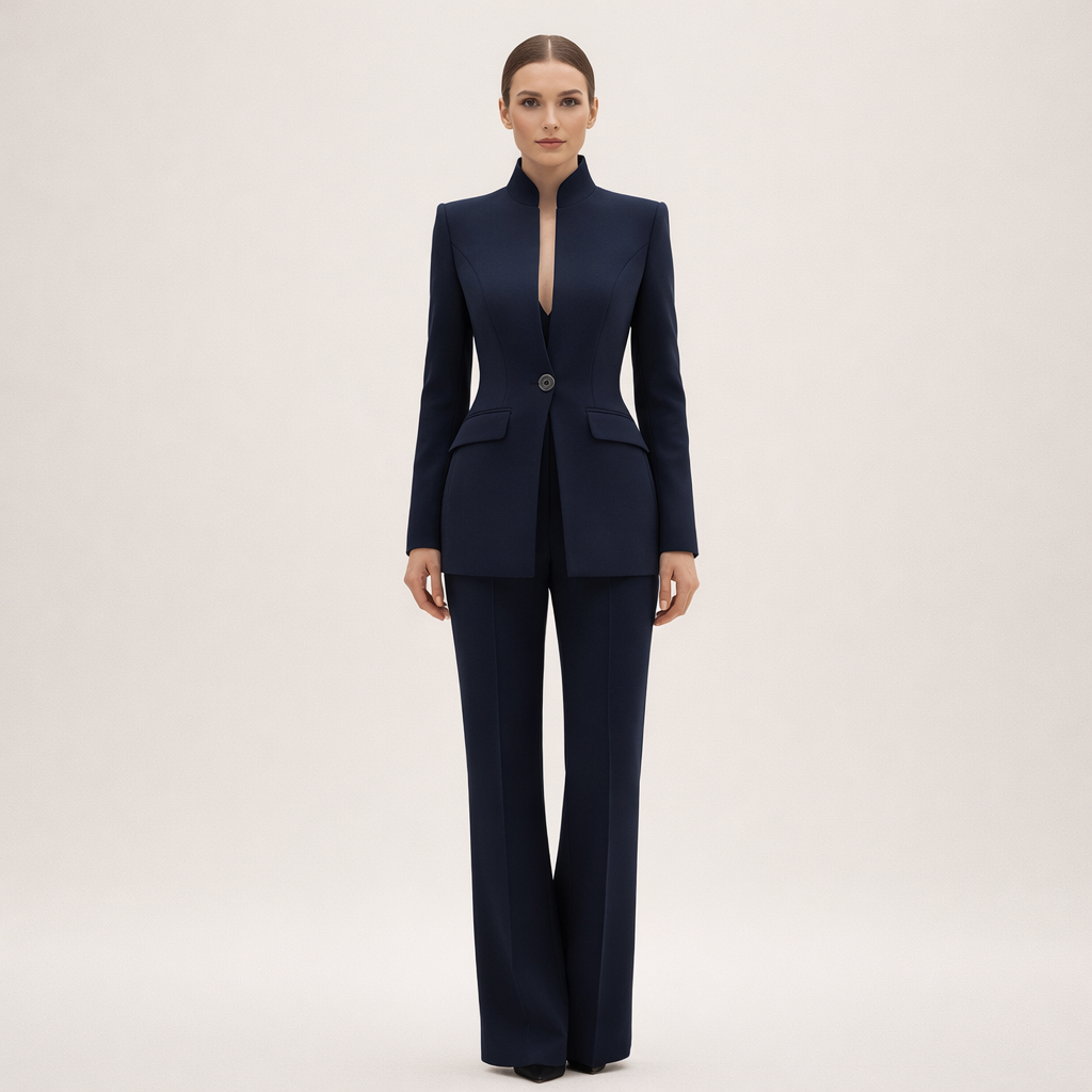 : Sophia | Elegant Suit in Navy van Paper Favor