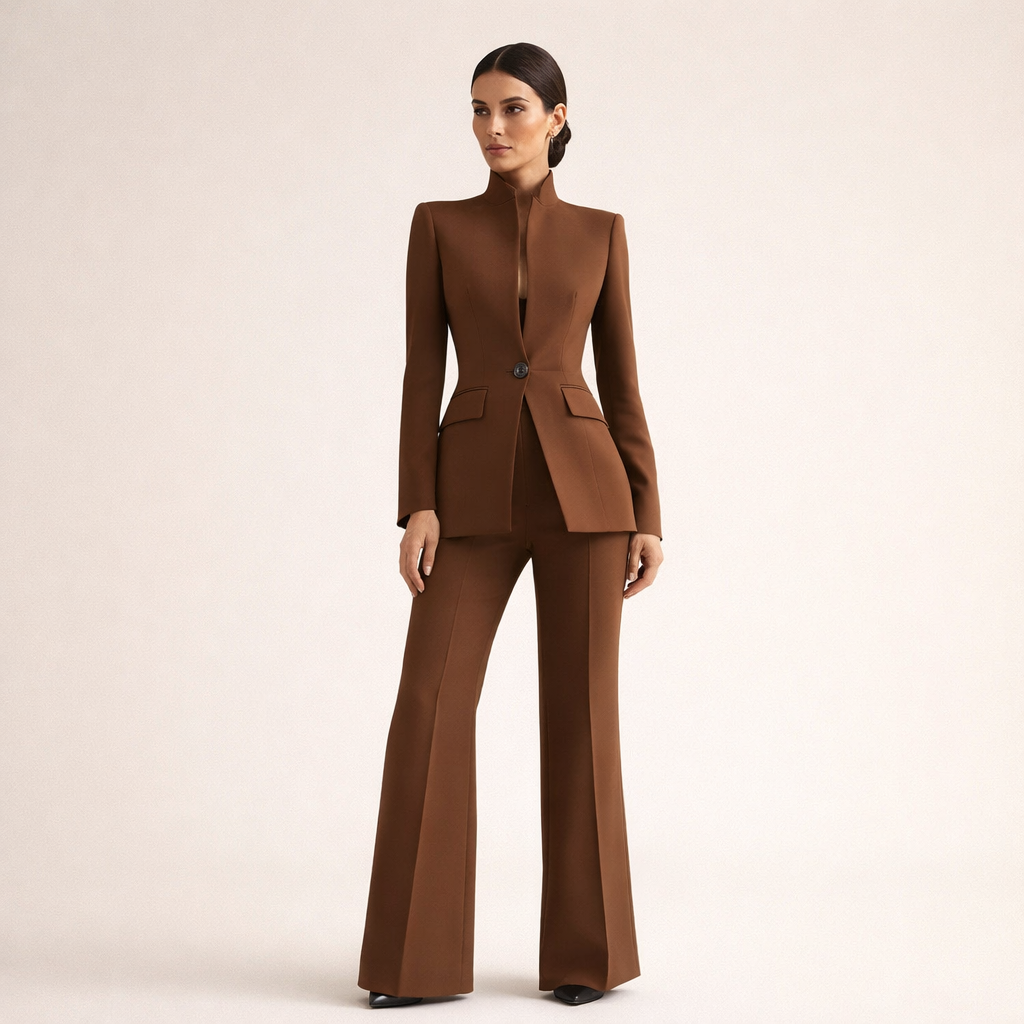 : Sophia | Elegant Suit in Brown van Paper Favor