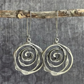 Maze Silver Earrings - Sleek Geometric Maze Design