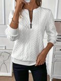 Women's Zip-Up Cable Knit Sweater