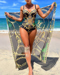 Women's Elegant Endelad Push-up Swimsuit with Figure-Flattering Beach