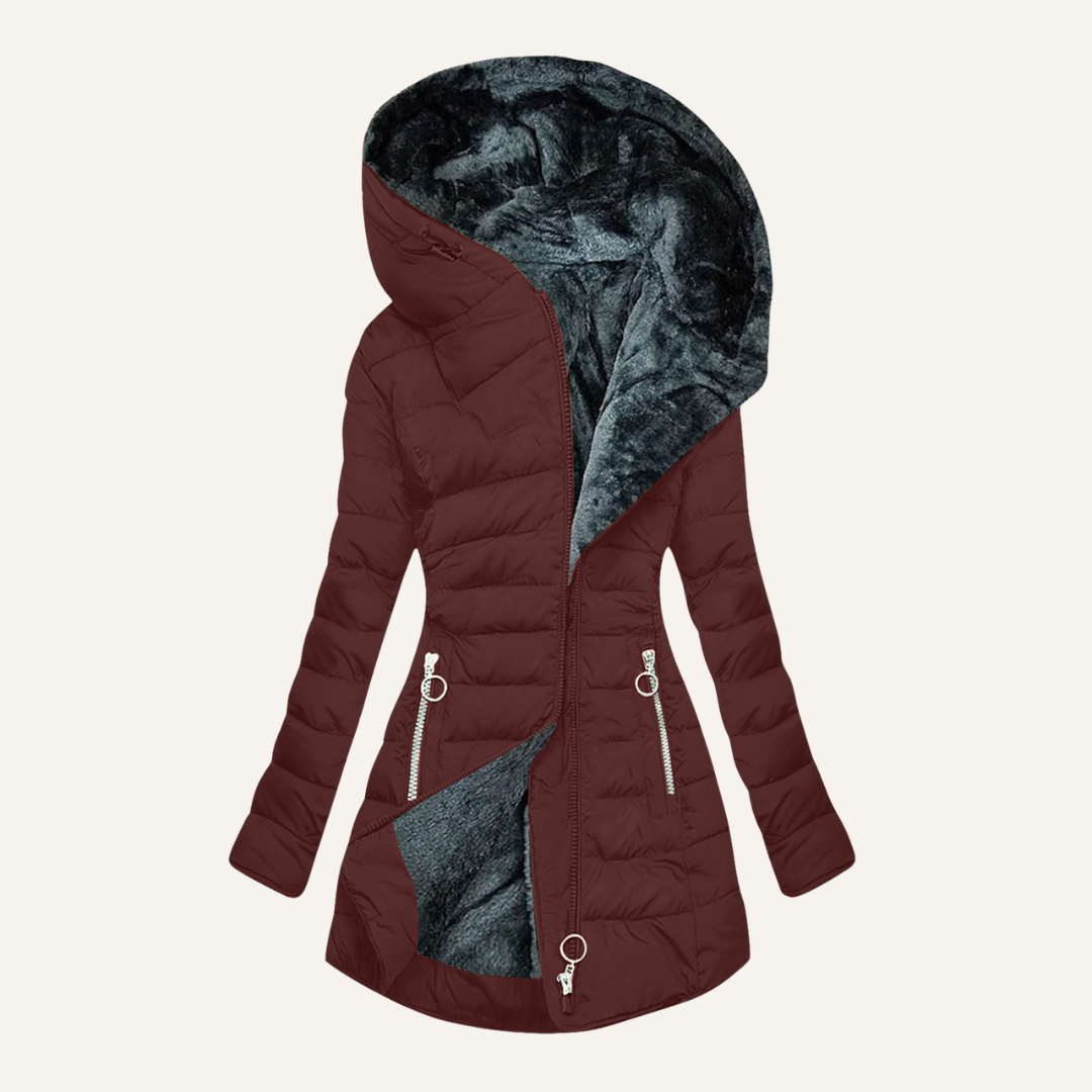 Gina Fur-Lined Down Jacket - Luxurious Warmth and Style