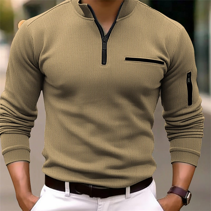 Gusteous | Comfortable and stylish long-sleeve shirt with a zipper