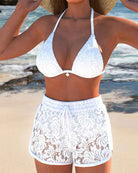 Muse® | Elegantes einfarbiges Spitzen-Bikini-Set