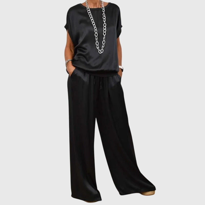 Clothing > Sets : Kayla™ | Elegant Two-Piece Set in Black van Paper Favor