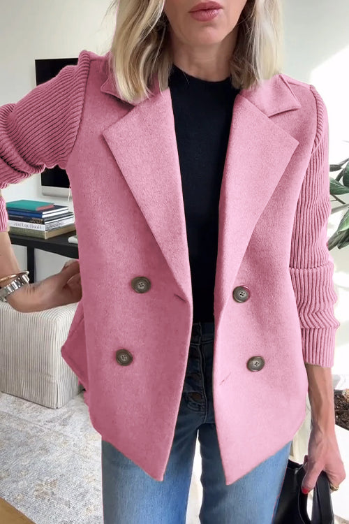 : TASHA CASUAL BLAZER COAT in Pink van Paper Favor