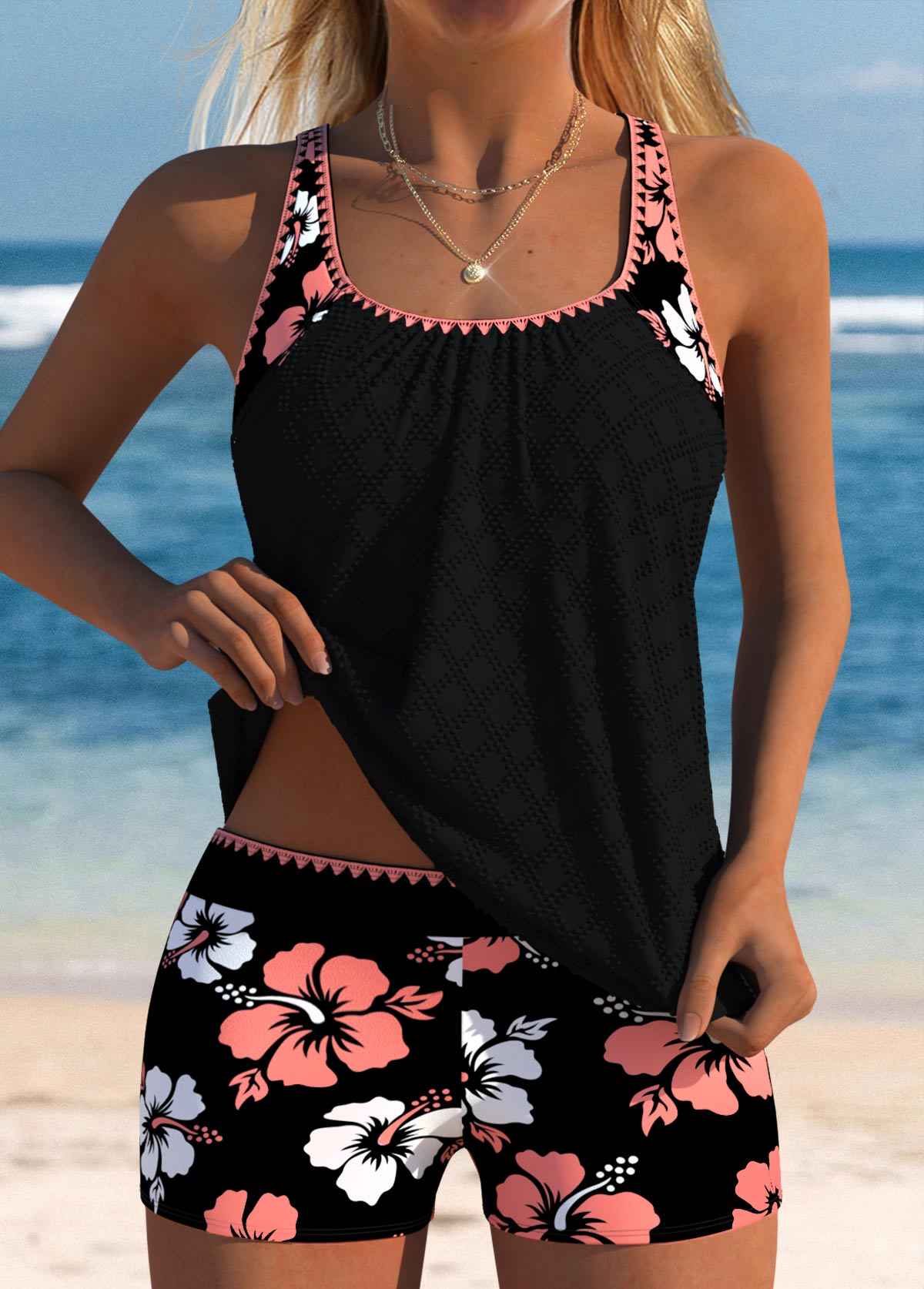 Arabelle Tankini-Set mit Blumendruck – Lebendige, schmeichelhafte Badebekleidung für Sommertage